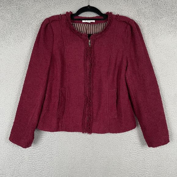 Cabi Jacket Womens 10 Boucle Textured Full Zip Lined Blazer 530 Wool Blend - Picture 1 of 7